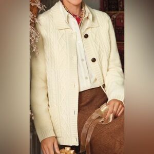 Boyne Valley weavers Ireland lined coat button up pockets large Irish fisherman